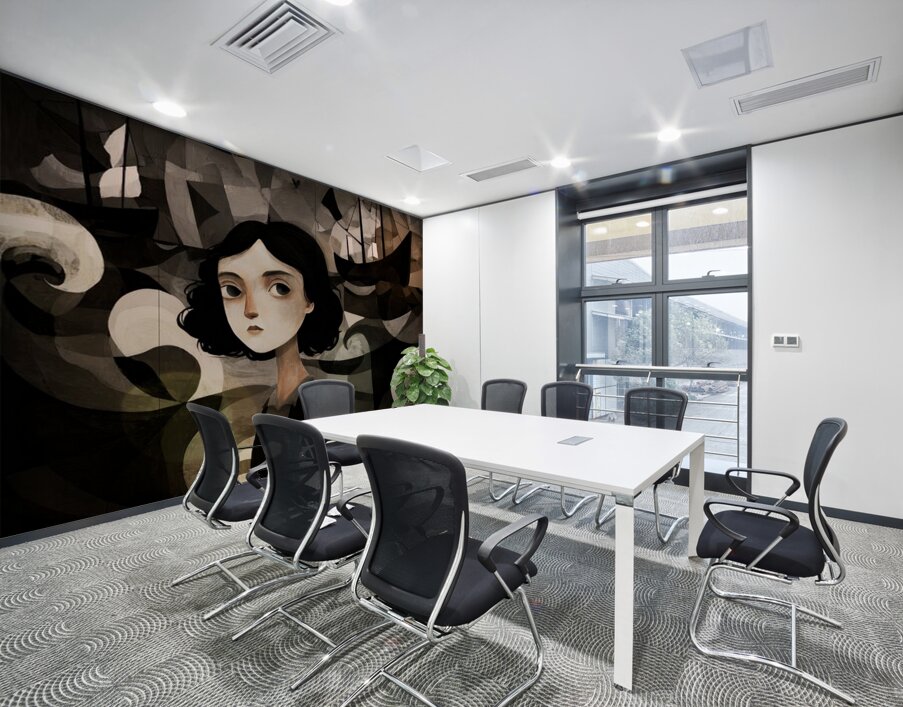 Folded Seas Wall Printing