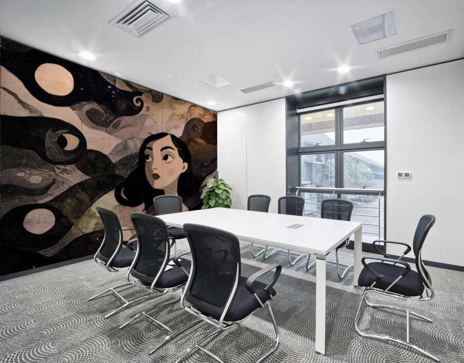 Where Thoughts Begin to Spiral Wall Printing