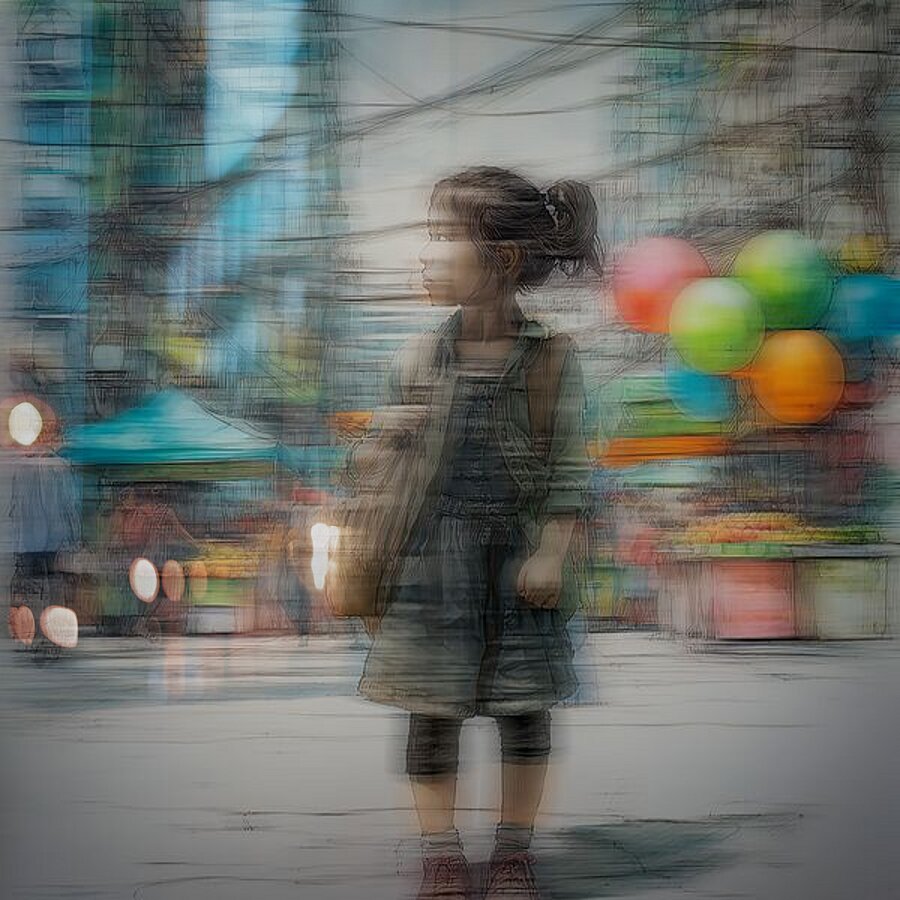 Futures in Color Picture Frame print