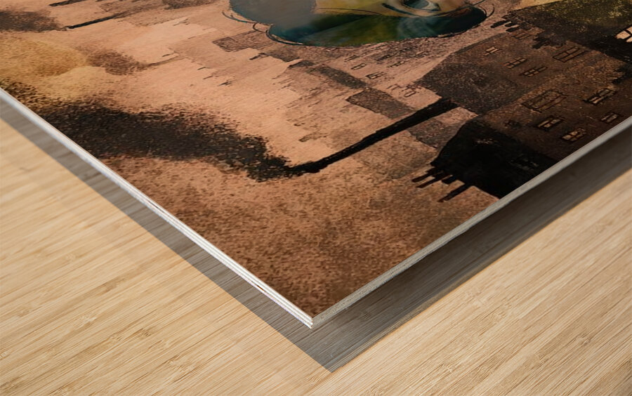 No Air for Angels Wood print